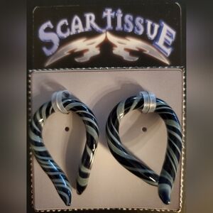 SCARTISSUE Glass Earrings Plugs for Men or Women size: 6G 5/8